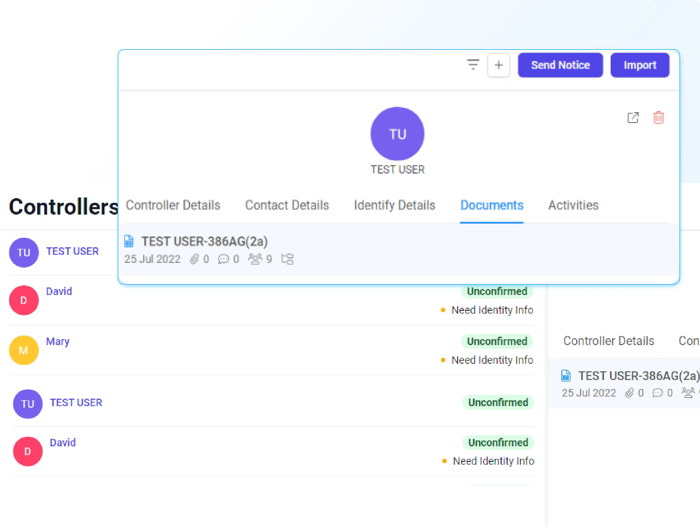 Digital registers interface